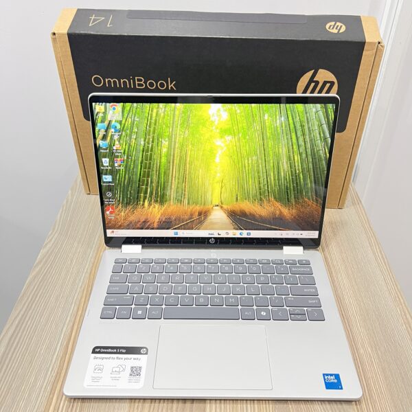 HP OMNIBOOK 5 FLIP (14-FP0023DX) | INTEL CORE 7 150U | 16GB LPDDR5 RAM | 512GB SSD | 14” 2K TOUCHSCREEN | 5MP IR CAMERA | WINDOWS 11 PRO | 2-IN-1 CONVERTIBLE