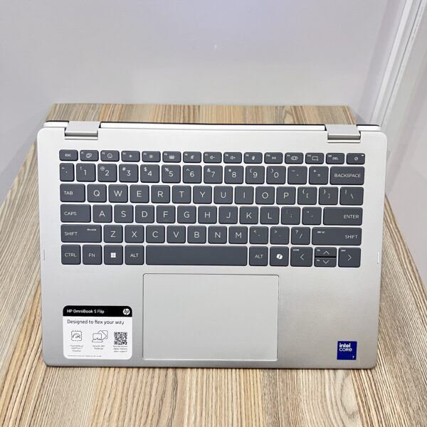 HP OMNIBOOK 5 FLIP (14-FP0023DX) | INTEL CORE 7 150U | 16GB LPDDR5 RAM | 512GB SSD | 14” 2K TOUCHSCREEN | 5MP IR CAMERA | WINDOWS 11 PRO | 2-IN-1 CONVERTIBLE