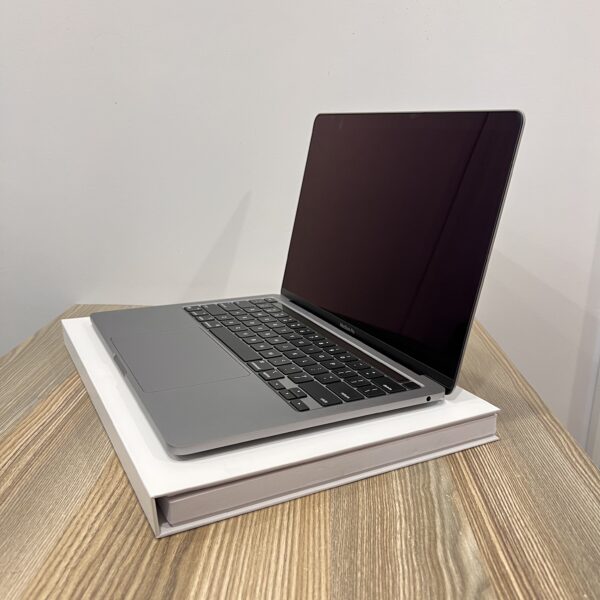 Apple MacBook Pro 13.3-Inch (Model A2338, Late 2020) | Apple M1 Chip (8-Core CPU & 8-Core GPU) | 16GB Unified RAM | 512GB SSD Storage | Retina Display 2560×1600 | macOS Sequoia 15.3 | Space Gray | Thunderbolt / USB 4 | Wi-Fi 6 | Bluetooth 5.0 | Backlit Magic Keyboard | All-Day Battery Life