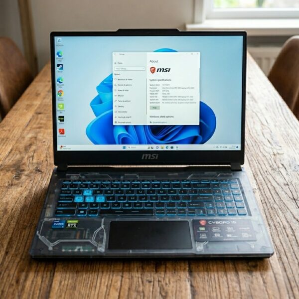 MSI Cyborg 15 A13UC 15.6" FHD 144Hz Gaming Laptop | 13th Gen Intel Core i5 | 8GB DDR5 RAM | 512GB NVMe SSD | NVIDIA GeForce RTX 3050 (4GB) | Windows 11 Pro