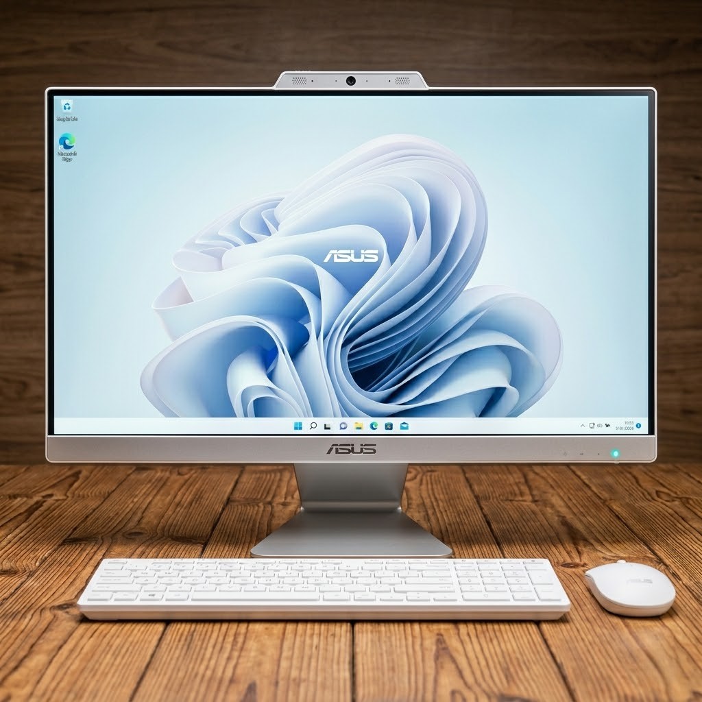 ASUS V440 23.8" FHD All-in-One Desktop PC | Intel Core i7-13320H | 8GB DDR5 RAM | 512GB NVMe PCIe 4.0 SSD | Wi-Fi 6 | Windows 11 Pro - Sandstone White