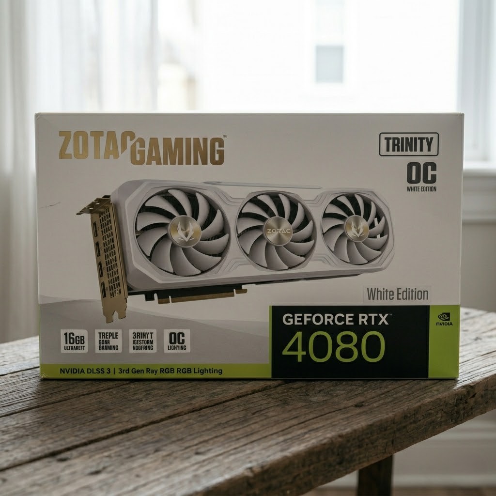 ZOTAC GAMING GeForce RTX 5080 SOLID OC White Edition 16GB GDDR7 Graphics Card