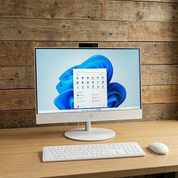 HP 24-cr0121nh 23.8" All-in-One Desktop PC – Intel Core i5-1335U, 8GB RAM, 512GB SSD, Touchscreen, White