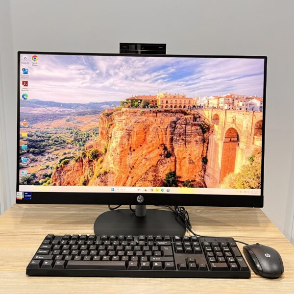 HP AIO 27-cr0036nh 27-Inch All-in-One Desktop, Intel Core i7 13th Gen, 16GB RAM, 512GB NVMe SSD, Full HD Display, Intel Iris Xe Graphics, Pop-Up Camera