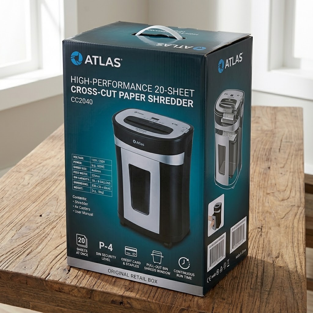 ATLAS CC0540 | PAPER SHREDDER | 6 SHEET CROSS CUT | 14L BIN | OFFICE DOCUMENT SHREDDER | KENYA