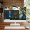 HP AIO 22-DG0012NH 21.5-INCH ALL-IN-ONE DESKTOP, INTEL CORE i3-N300, 8GB DDR5 RAM, 512GB SSD, FULL HD DISPLAY, CASHMERE WHITE image 1