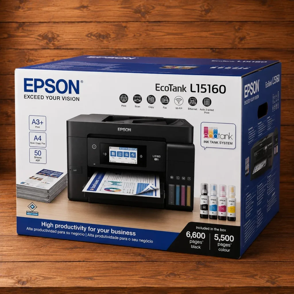 Epson EcoTank L15160 A3+ Wi-Fi Duplex All-in-One Ink Tank Printer with Fax and ADF