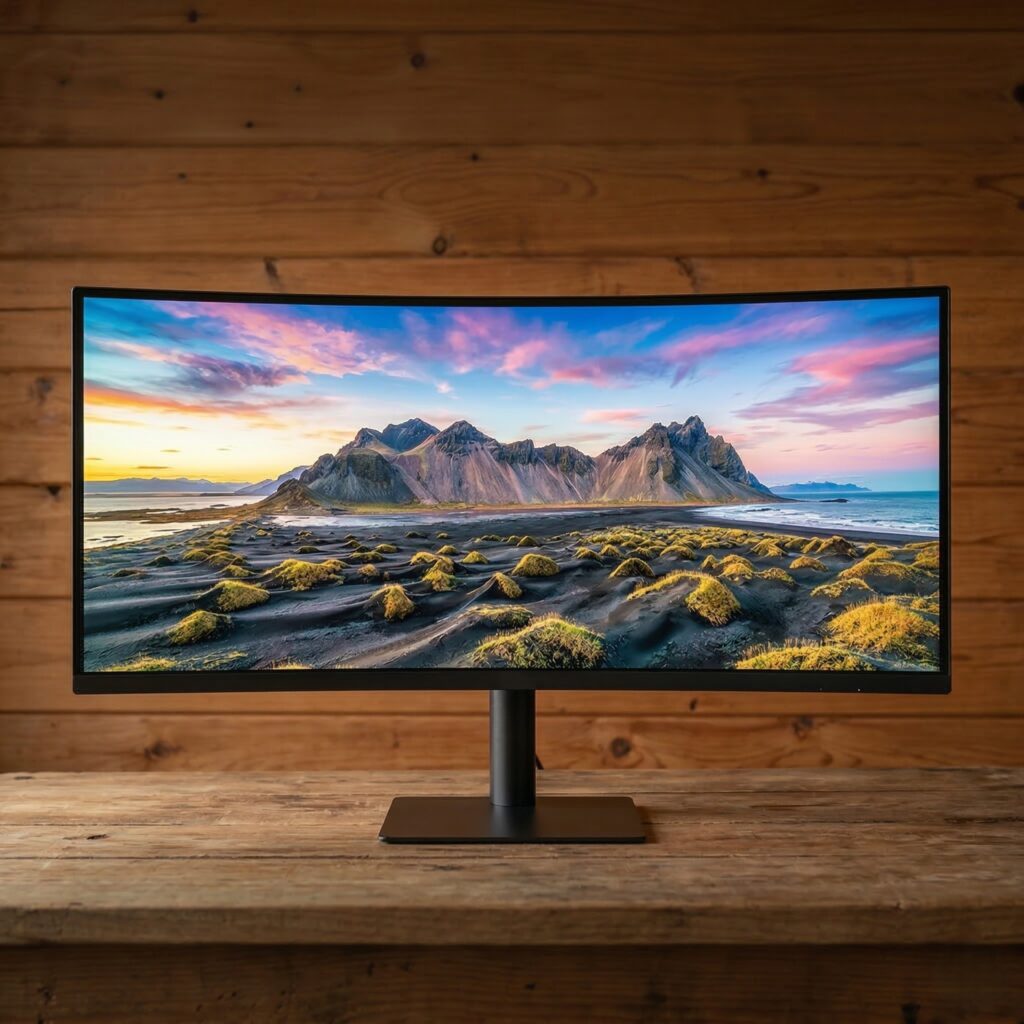 LG 34U650A-B 34-INCH CURVED ULTRAWIDE IPS MONITOR | WQHD (3440 x 1440) | 100HZ REFRESH RATE | HDR10 | SRGB 99% | AMD FREESYNC | BLACK | Monitor | 34-inch Display | QHD | IPS
