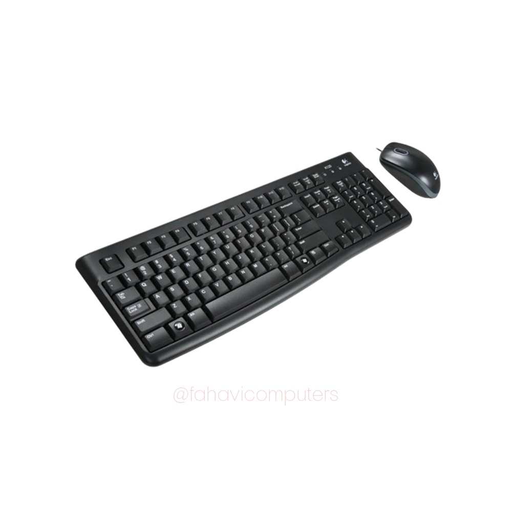 Logitech MK120 | Keyboard and Mouse Combo | Wired USB | Durable Full-Size Office Combo
