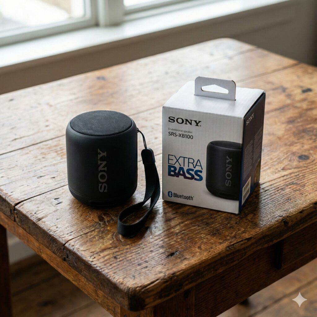 SONY Srs-Xb100 Portable Bluetooth Speaker | Extra BASS | IP67 Waterproof & Dustproof | 16HR Battery | Hands-Free Calling | Compact Wireless Speaker