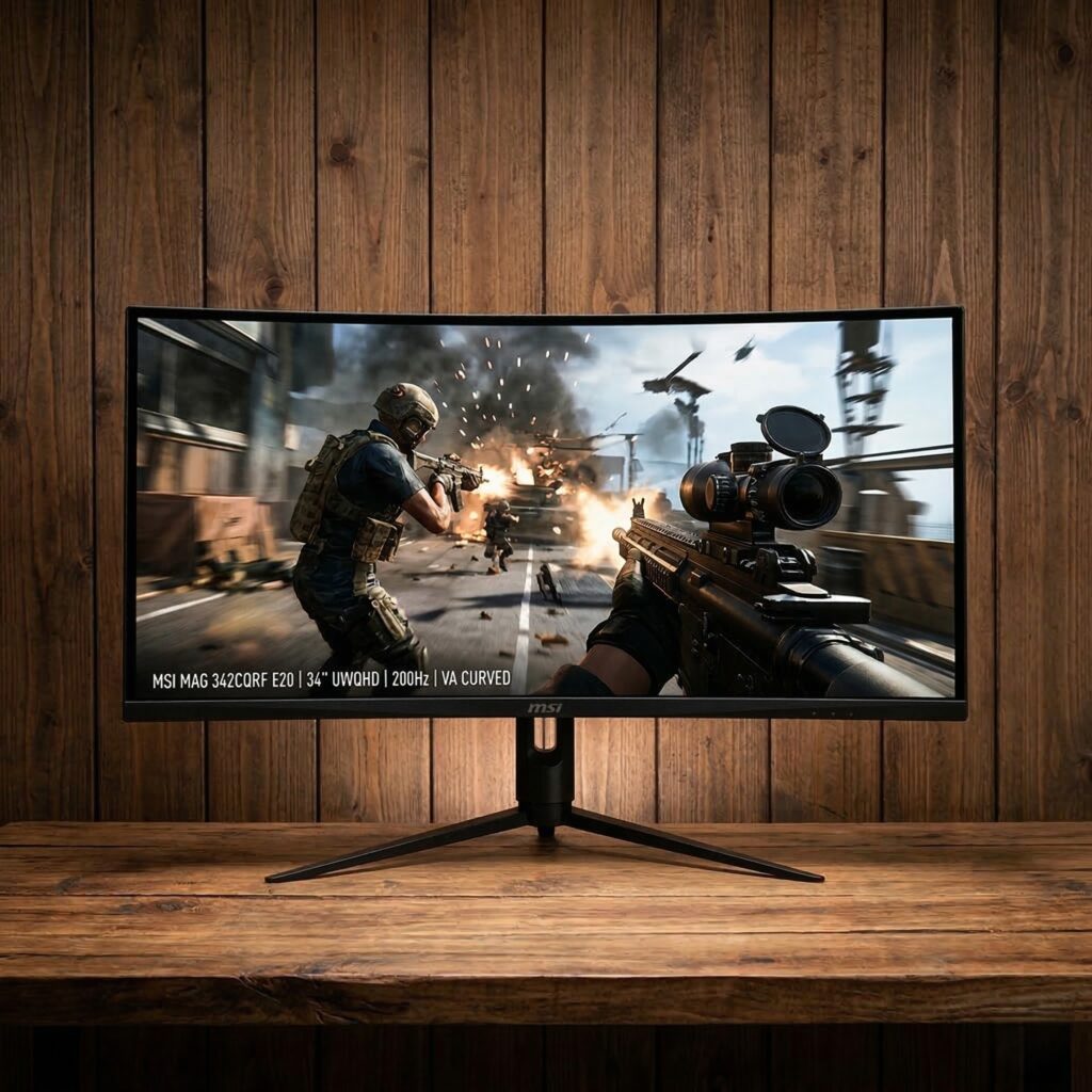 MSI MAG 342CQRF E20 34-INCH CURVED GAMING MONITOR | UWQHD (3440 X 1440) | 200HZ REFRESH RATE | 1MS VA PANEL | 1500R ULTRAWIDE 21:9 | ADAPTIVE SYNC | BLACK | Monitor | 34-inch Display | QHD | VA