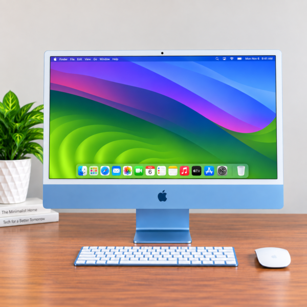 Apple iMac 24-Inch M4 2024 | 10-Core CPU | 10-Core GPU | 16GB Unified Memory | 512GB SSD | 4.5K Retina Display | Blue | Nairobi Kenya