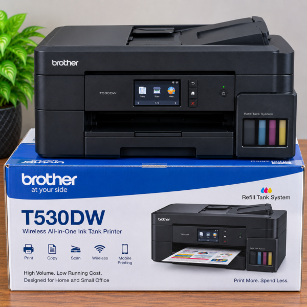 Brother DCP-T530DW Ink Tank Printer | Print, Scan & Copy | Automatic Duplex | Wi-Fi | Mobile Printing