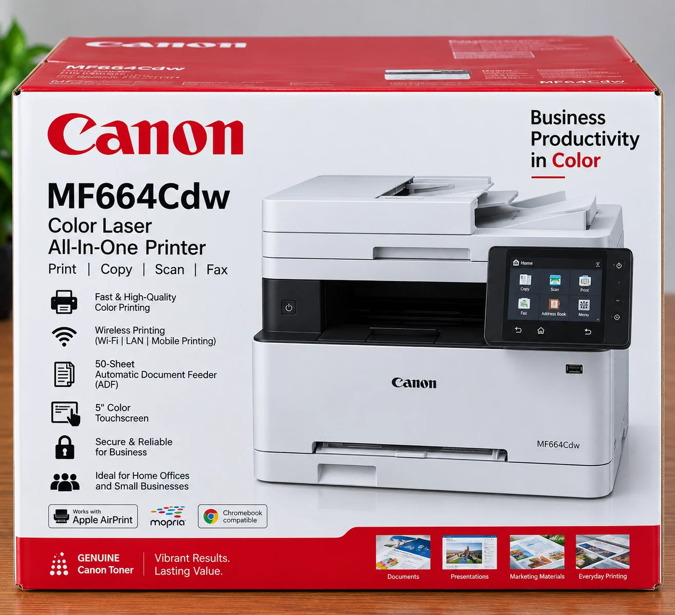 Canon imageCLASS MF664Cdw Colour Laser Printer | Print, Scan & Copy | 50-Sheet ADF | Automatic Duplex | Wi-Fi & Ethernet