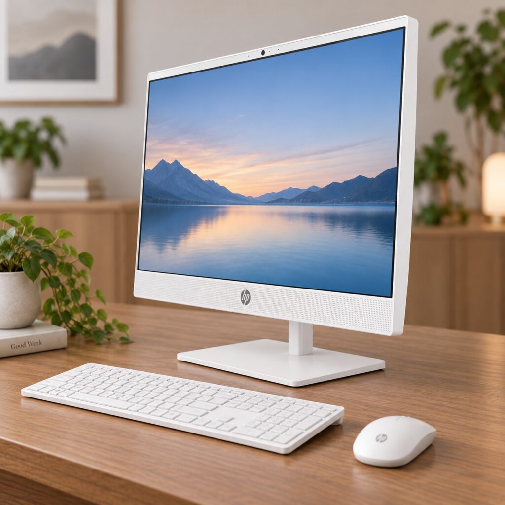 HP All-in-One 24-cr1078nh Core Ultra 7 155U 16GB DDR5 512GB SSD 23.8-Inch FHD Non-Touch Shell White Nairobi Kenya