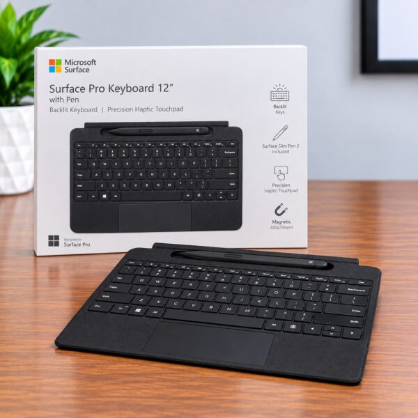 Microsoft Surface Pro 12-Inch Keyboard With Slim Pen | Backlit Keyboard | Precision Touchpad | Slate | Nairobi Kenya