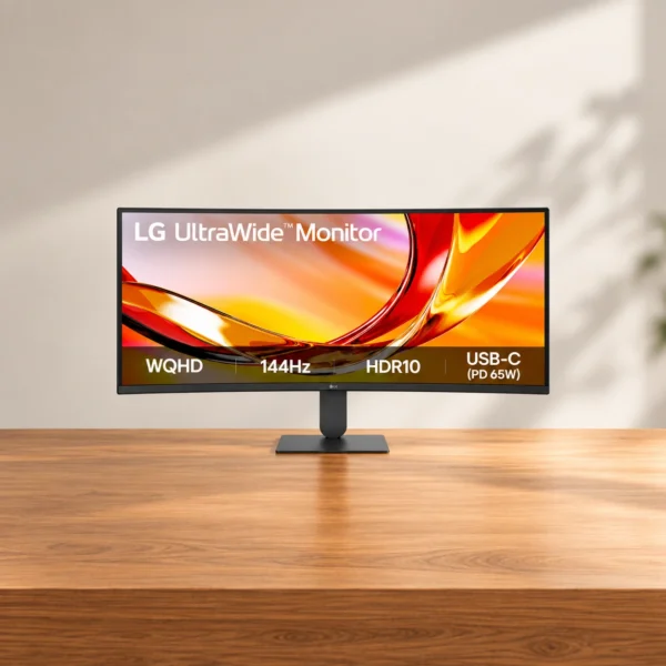 LG 34U640B-B 34" UltraWide WQHD 144Hz USB-C Curved Monitor (New)
